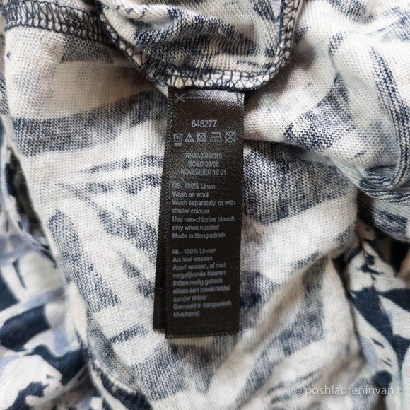 Monsoon 100% Linen Knit Top – Blue / Floral Print – US 6 - Picture 13 of 14